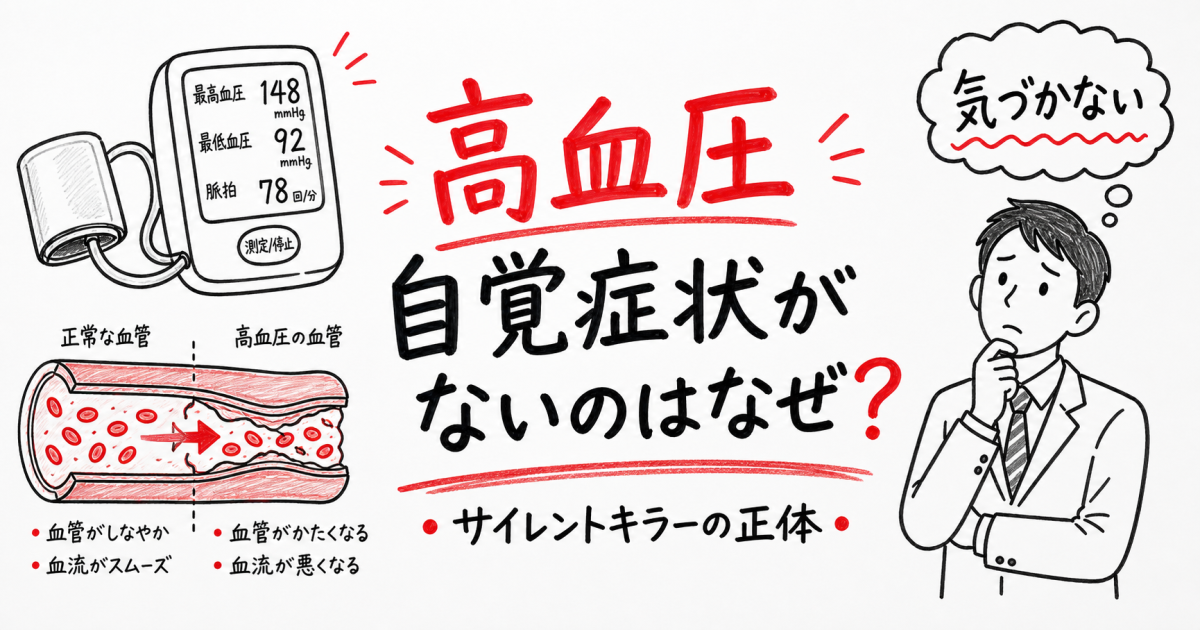 高血圧で自覚症状がないのはなぜ？働き盛りの放置が危険な理由