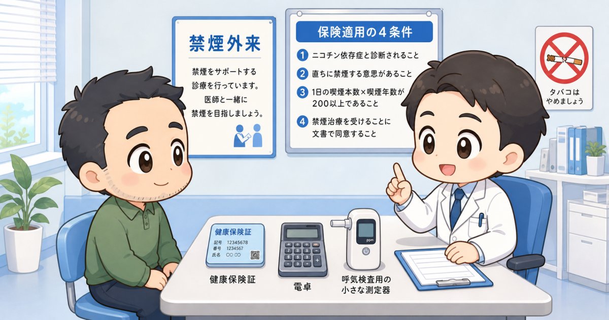 禁煙外来は保険適用できる？対象となる4つの条件と費用目安