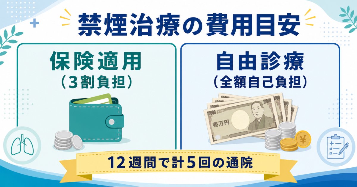 禁煙治療にかかる費用の目安と自己負担の内訳